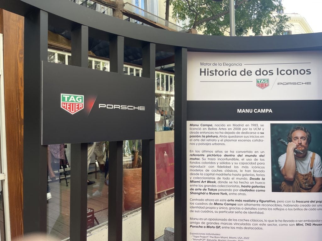 Exposición Porsche y TAG Heuer en el barrio de Salamanca