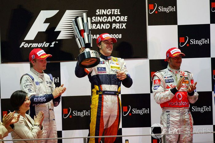 Fernando Alonso Premio Fórmula 1 Singapur 2008