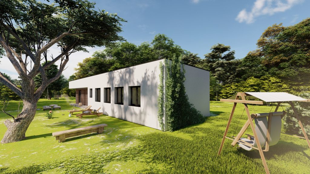 Lateral casa prefabricada