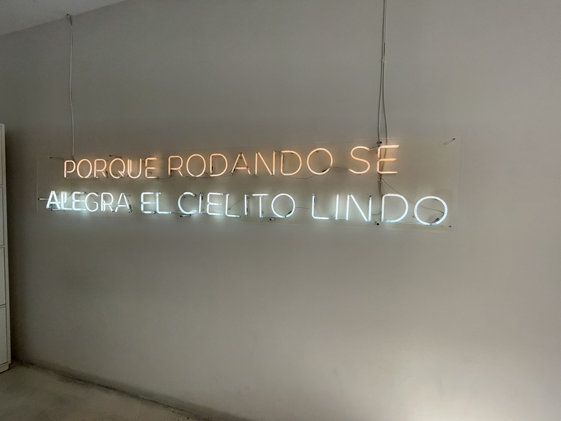 Frase en la pared de Síclo Madrid