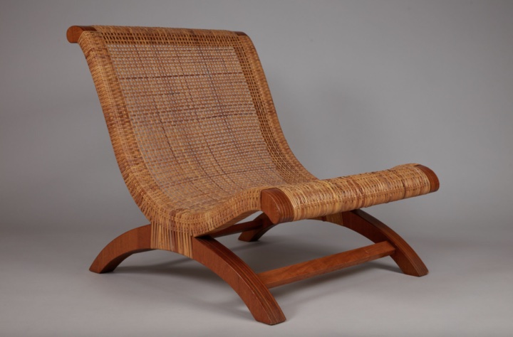 Clara Porset (Mexican, born Cuba. 1895–1981). Butaque. 1957. Laminated wood and woven wicker, 28 3/4 × 25 13/16 × 33 7/16″ (73 × 65.6 × 84.9 cm). The Museum of Modern Art, New York. Gift of The Modern Women’s Fund