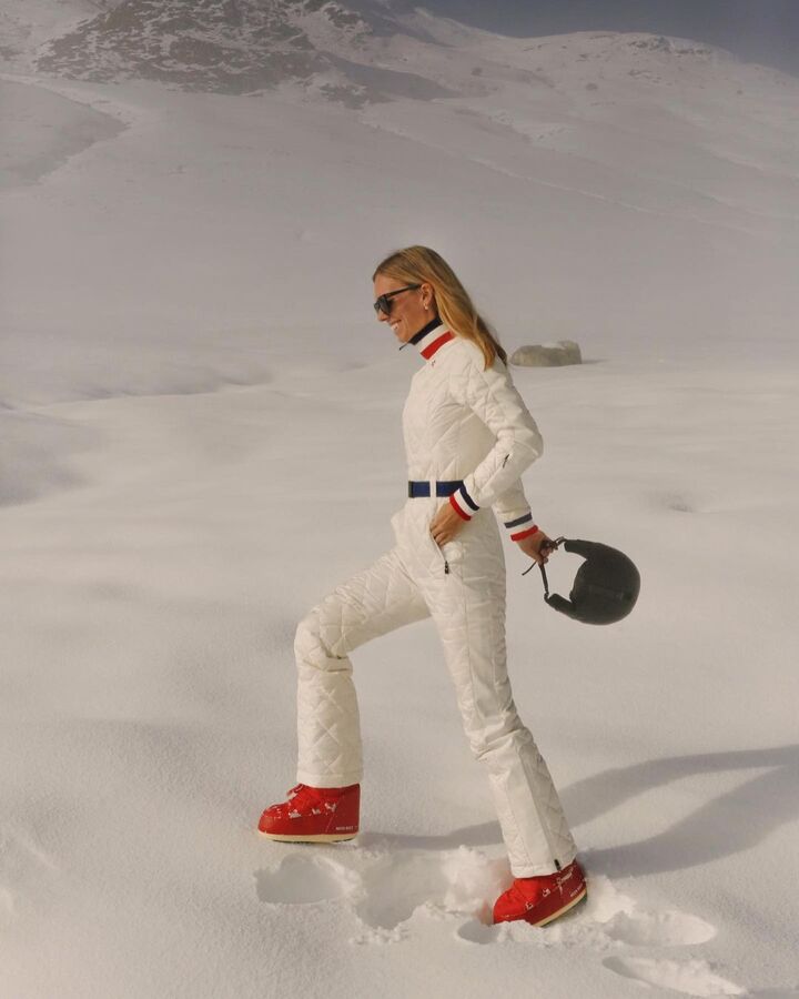 Lucía Bárcena en la nieve