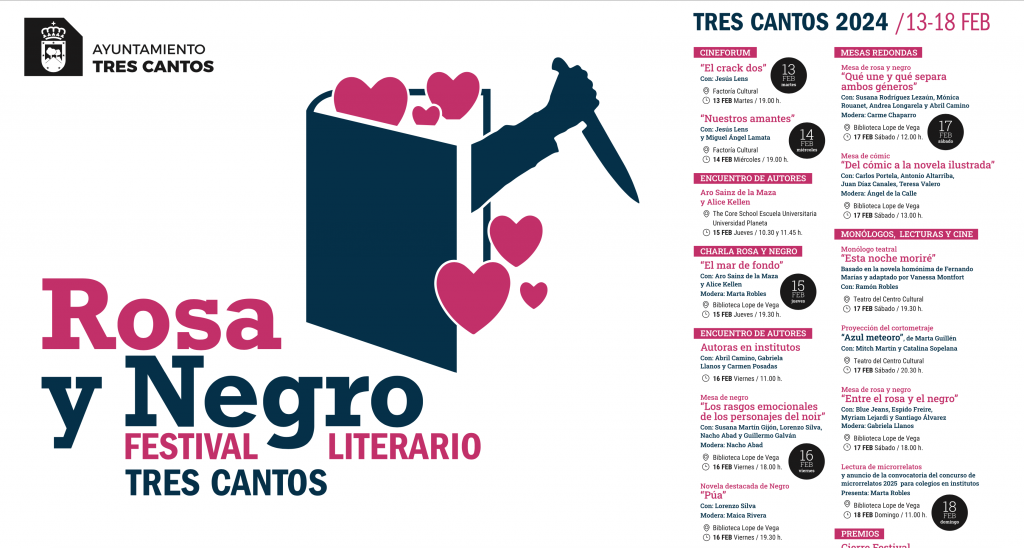 Programación del festival literario 'Rosa y Negro'