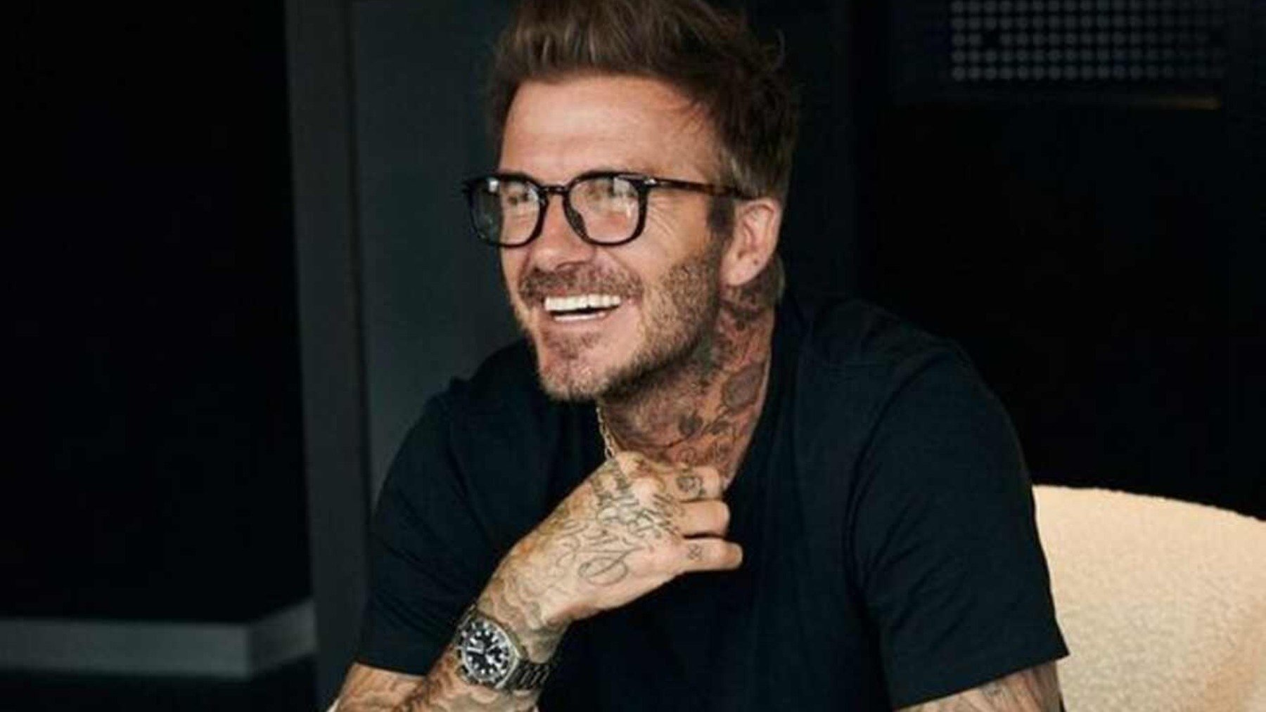 David Beckkam sonriendo