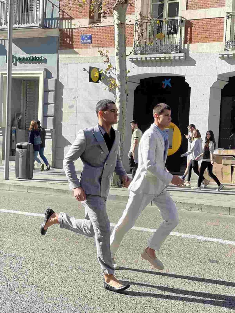 Modelos corriendo, García Madrid, sesión de fotos