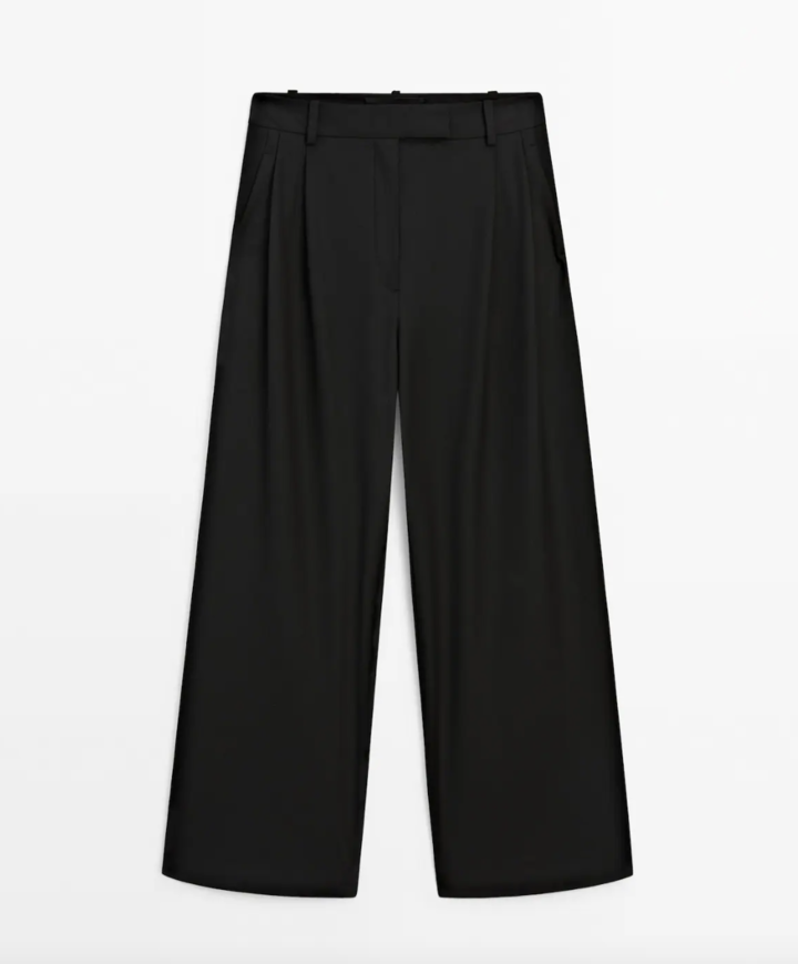 Pantalón negro de vestir de Massimo Dutti