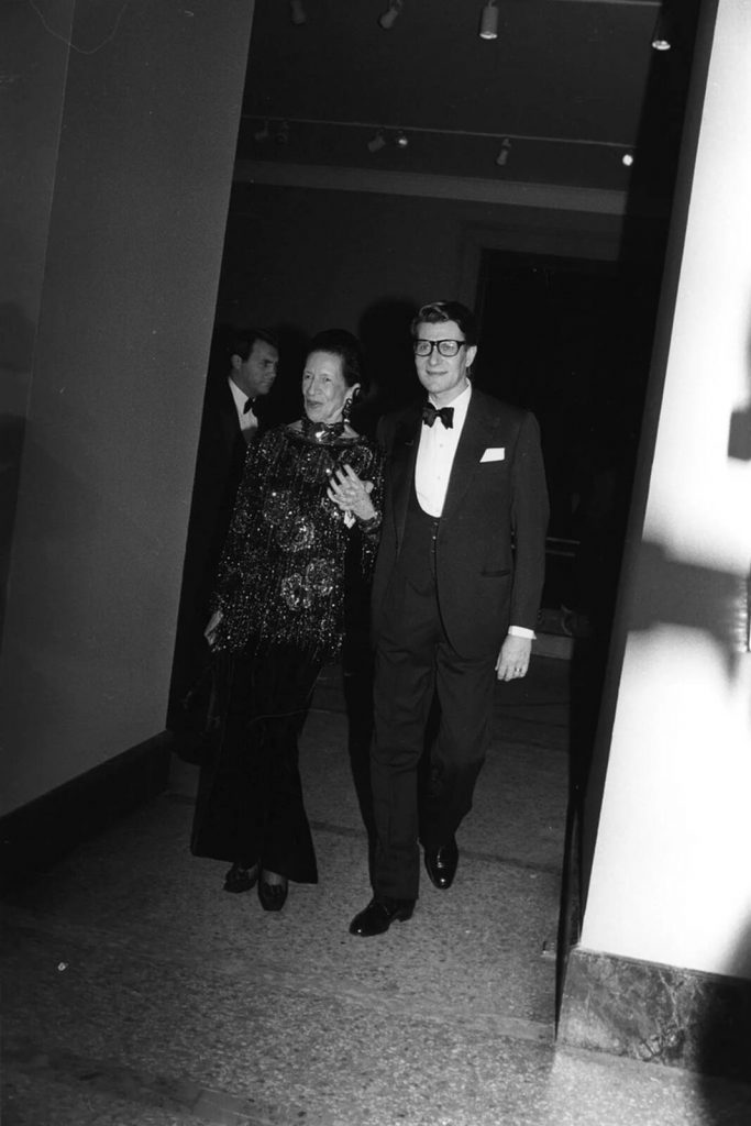 Diana Vreeland con Yves Saint Laurent