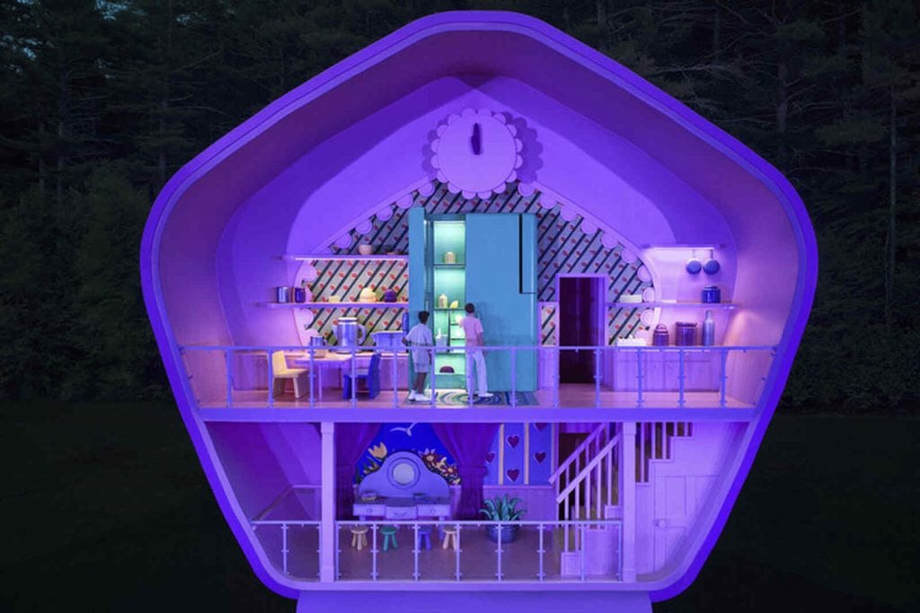 Casa de Polly Pocket de noche