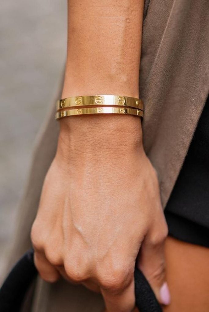 Pulseras doradas 'Love' de Cartier 