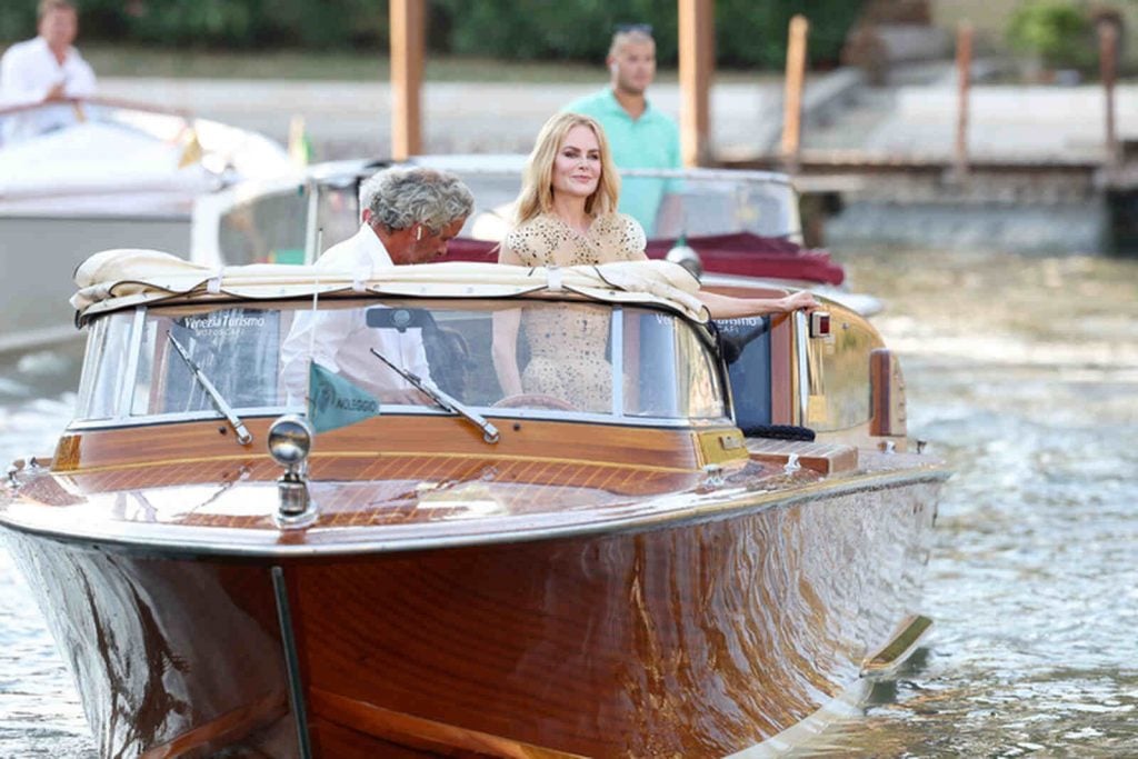 Nicole Kidman llegando al Festival de Venecia