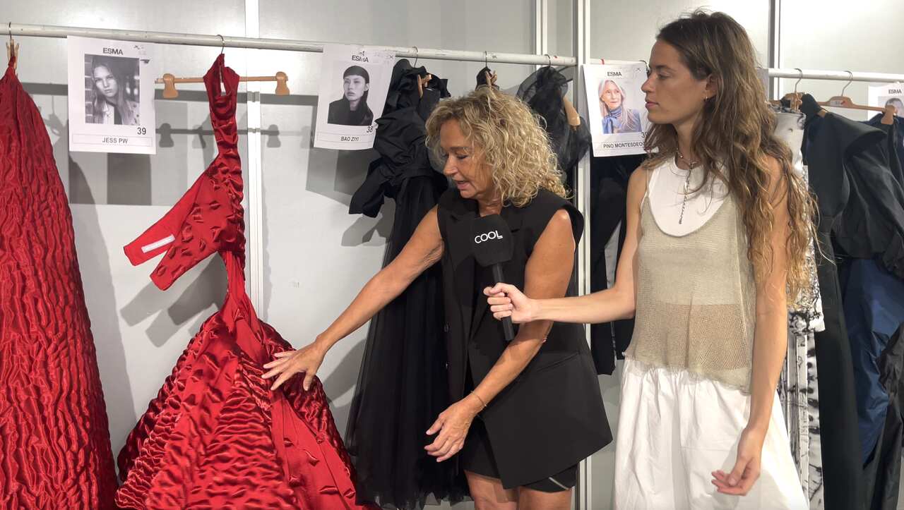 Dolores Nicolás y Blanca De la Cierva de 'De la Cierva y Nicolás' en backstage.