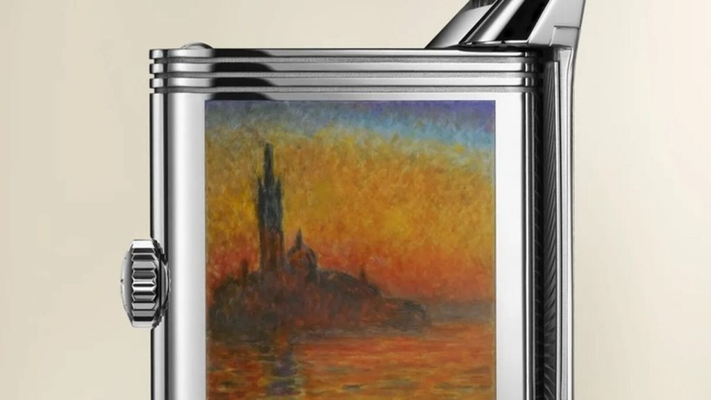 imagen del reloj de Jaeger-LeCoultre con una pintura de Monet