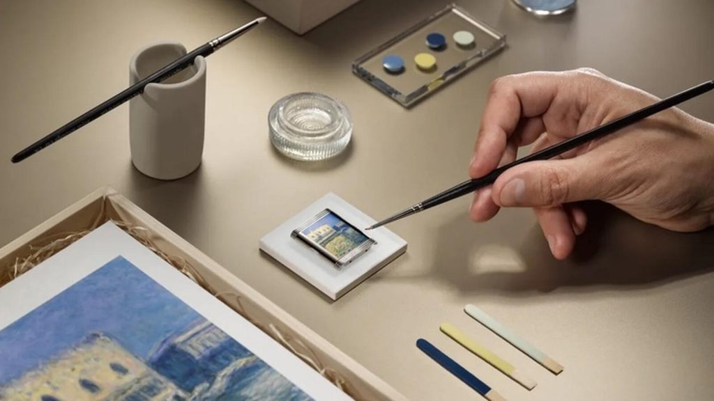 Pincel obra de arte de monet en reloj de Jaeger-LeCoultre