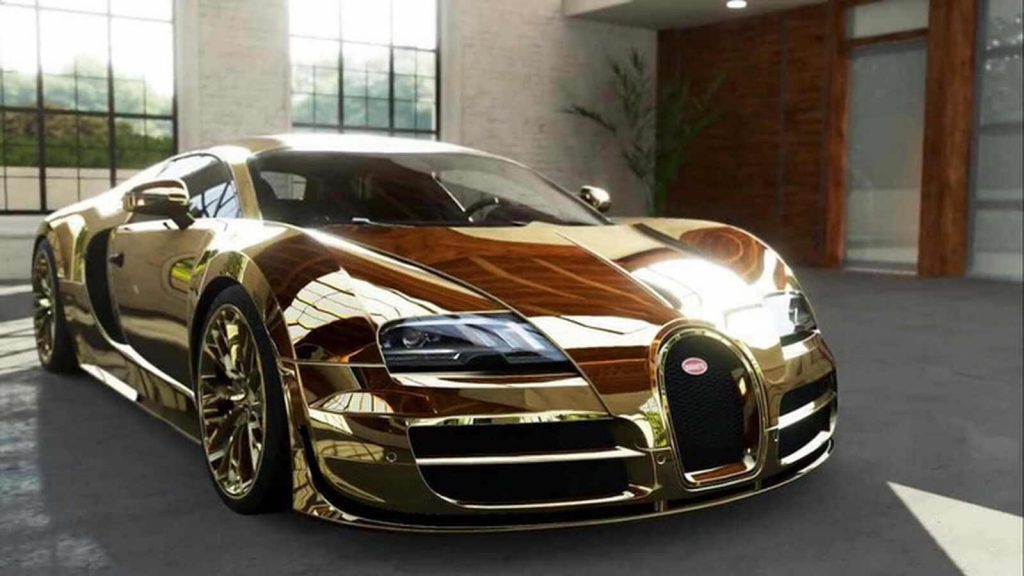 Bugatti Veyron dorado, deportivos extravagantes