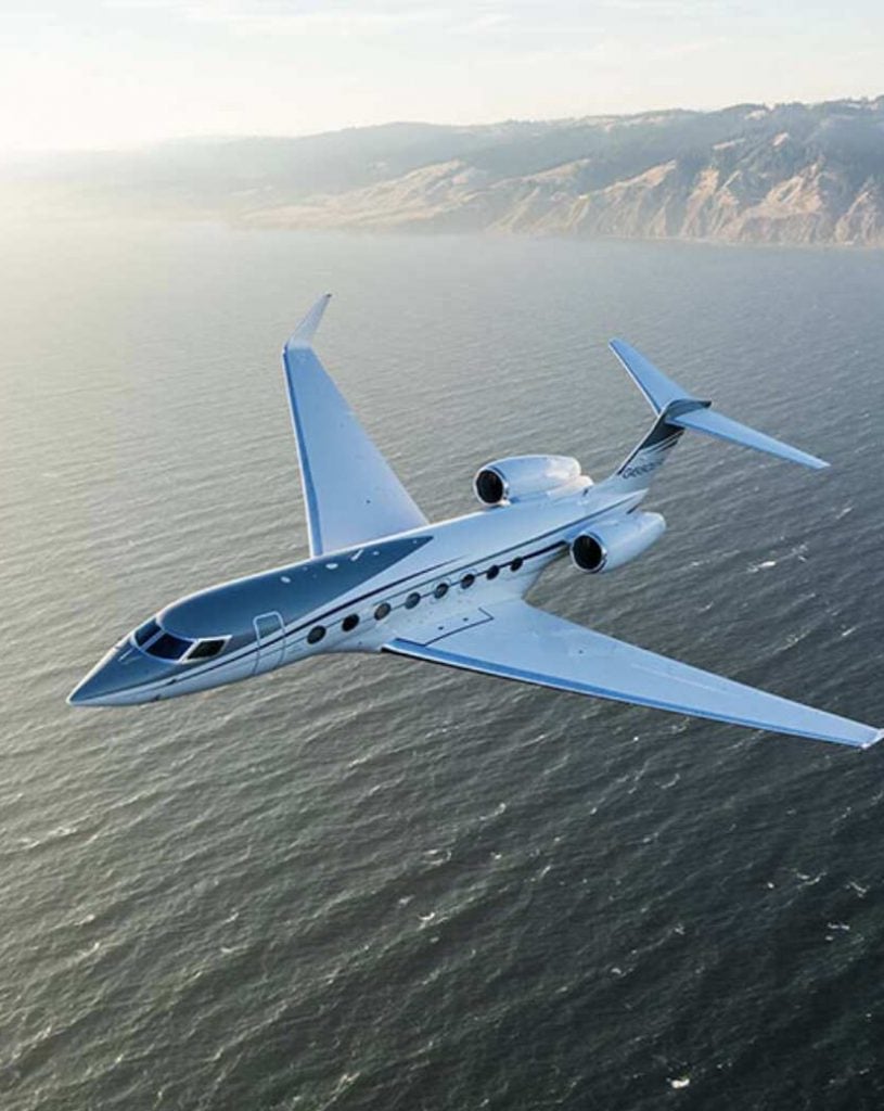 Gulfstream G650ER, avión marta ortega, avión bill gates, avión elon musk, avión jeff bezos, jet privado famosos