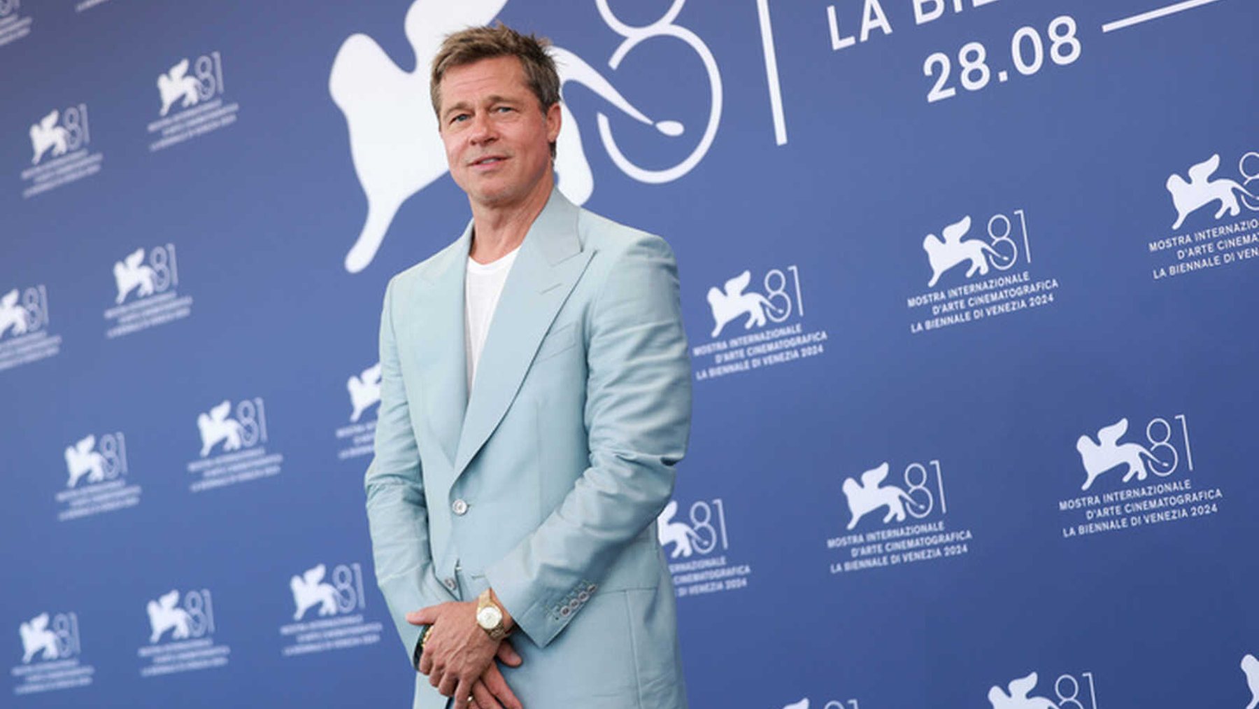 Brad Pitt con un Patek Philippe 'Calatrava´en el Festival de Venecia