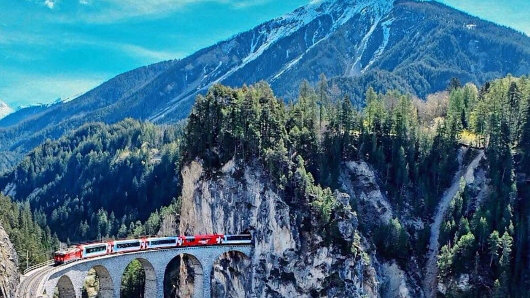 Tren, Alpes, Suiza