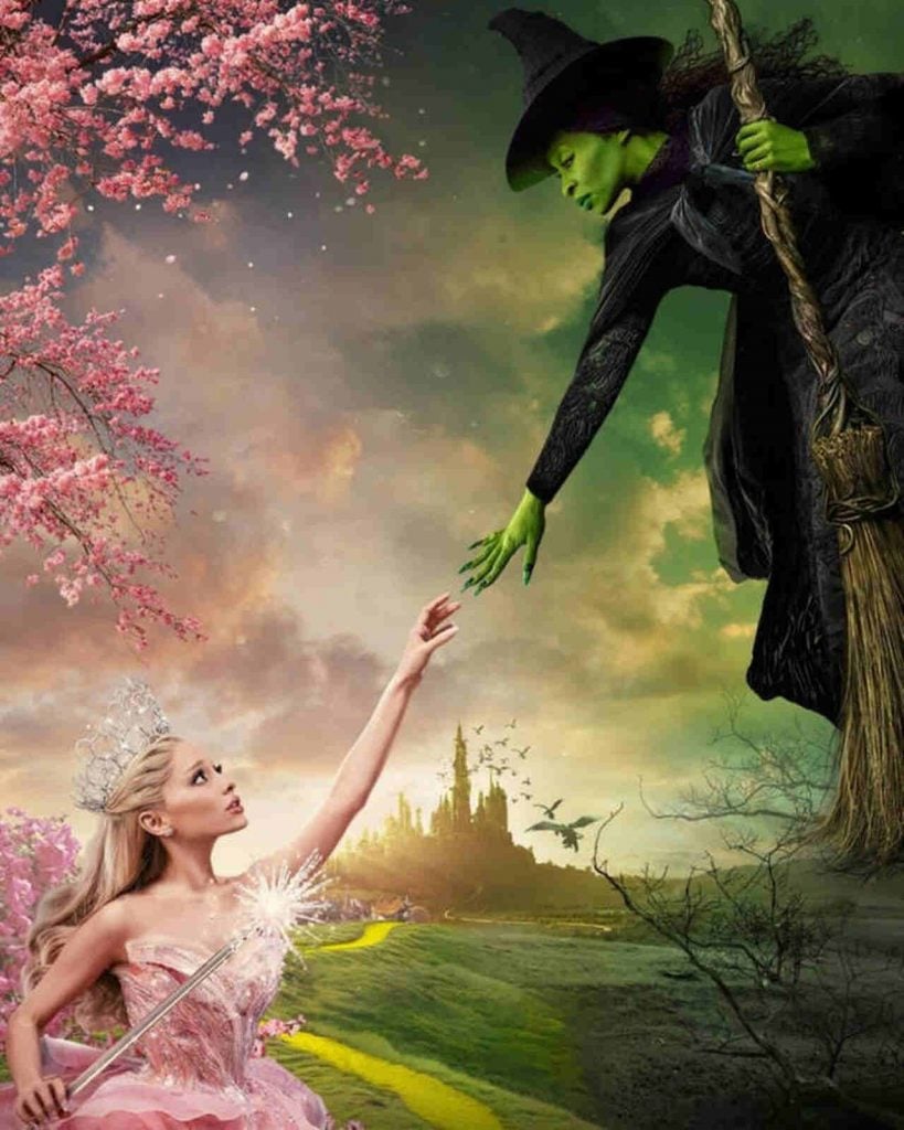 Cartel película Wicked, Ariana Grande y Cynthia Erivo