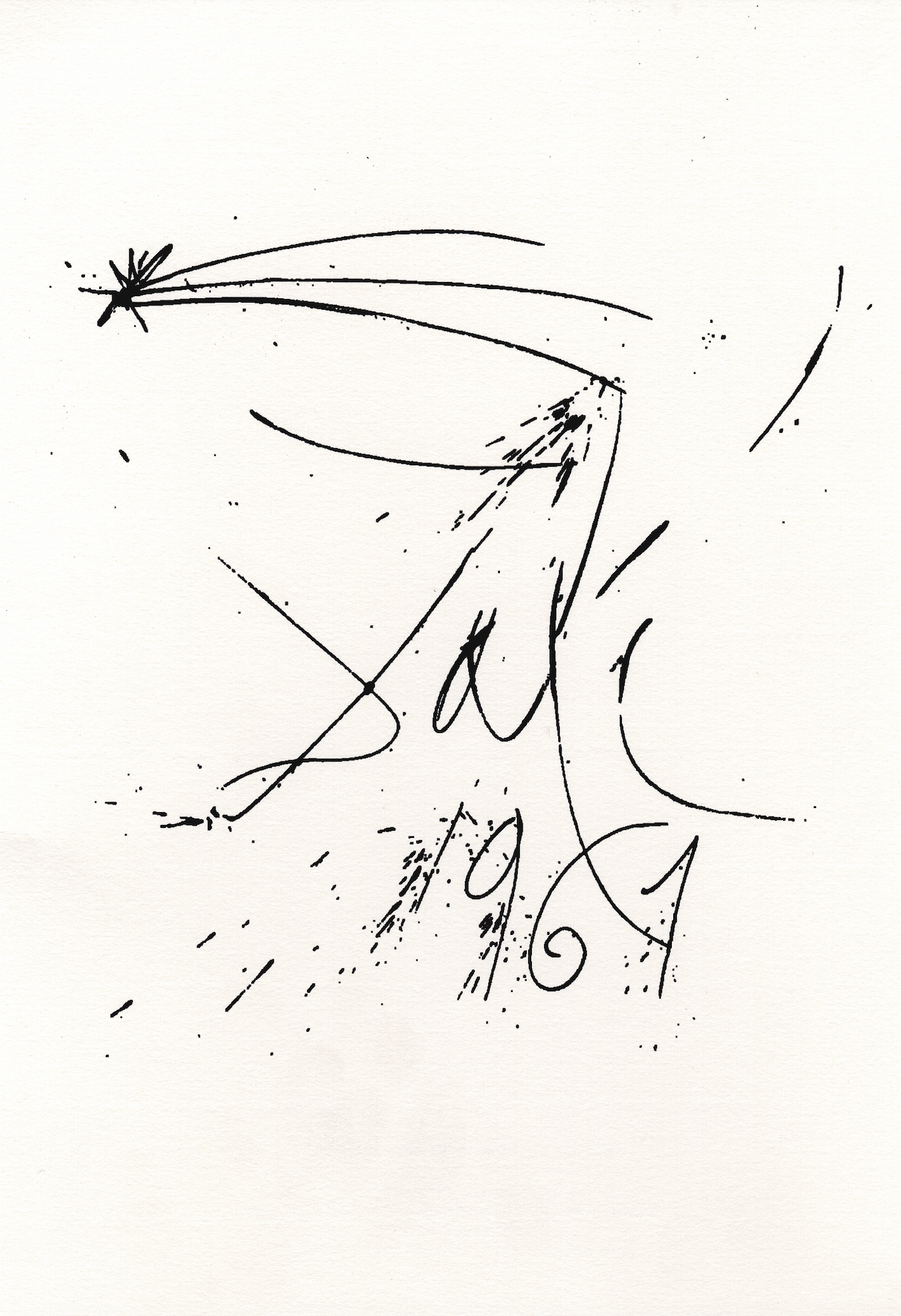 Dibujo de Dalí para Lluís Llongueras. 