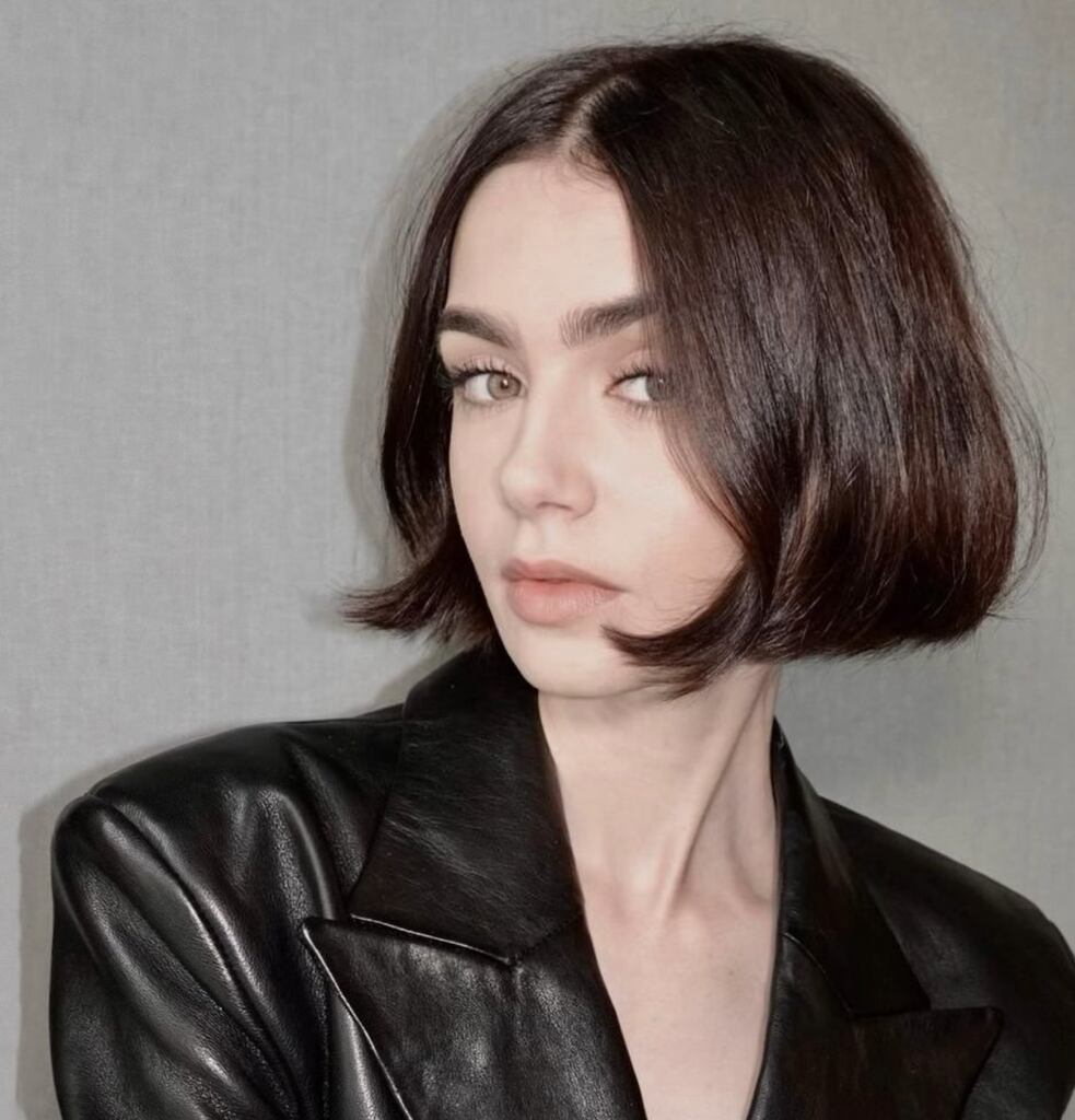 Lily Collins, corte bob