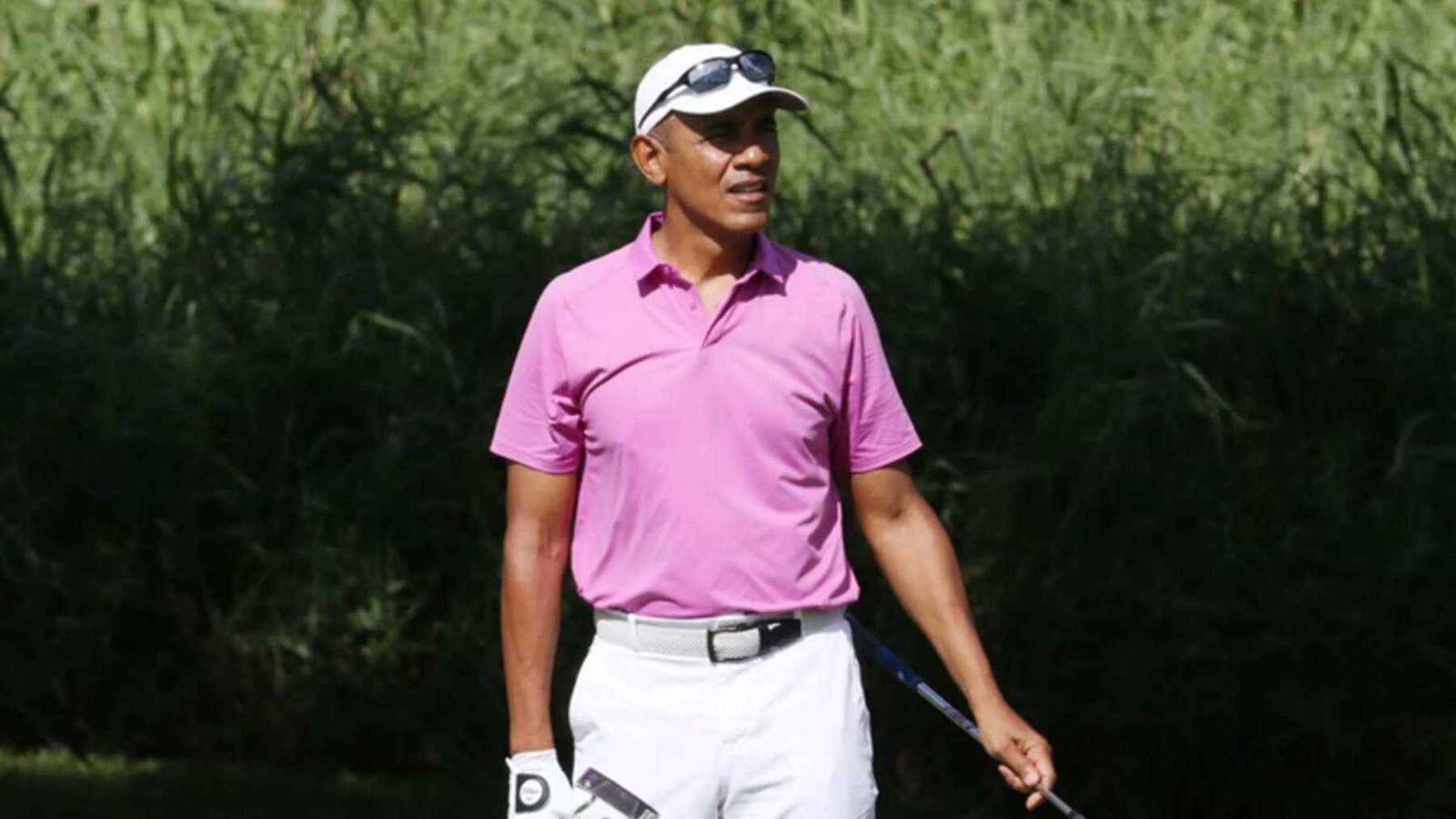 Barack Obama jugando al golf en Mallorca