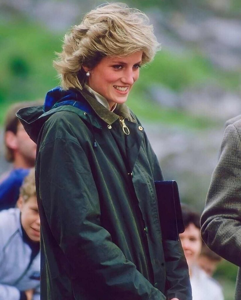 Lady Di con una Barbour