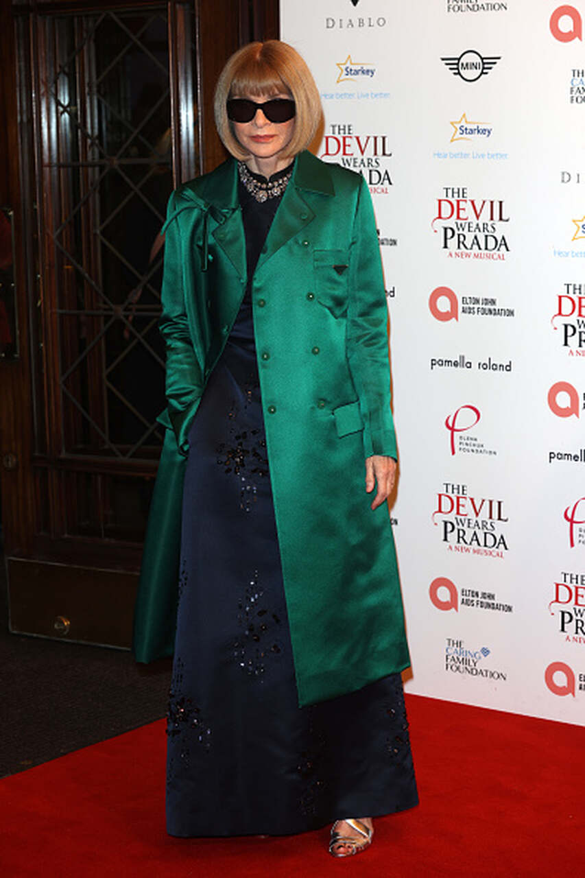 Anna Wintour. premier el Diablo Viste de Prada Hollywood