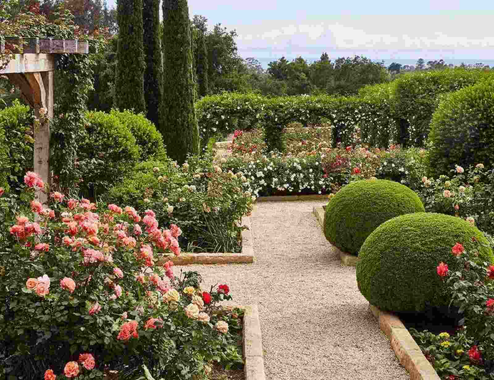 Jardín de la mansión de Oprah Winfrey