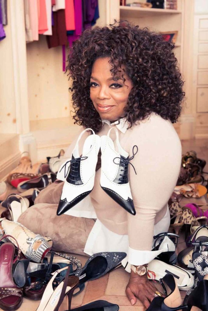 Oprah Winfrey en su vestidor