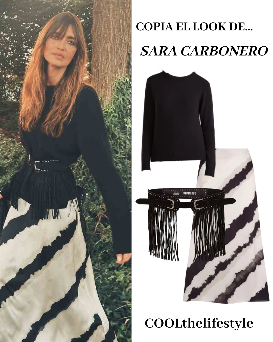 Outfit, falda, Sara Carbonero, tendencias, look, moda