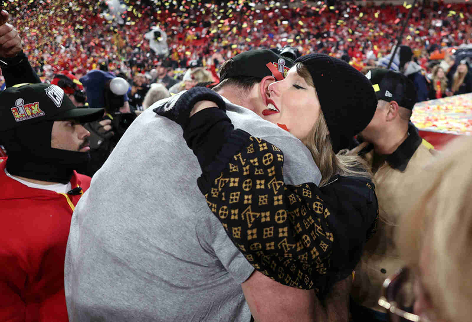 Taylor Swift y Travis Kelce antes de la Super Bowl