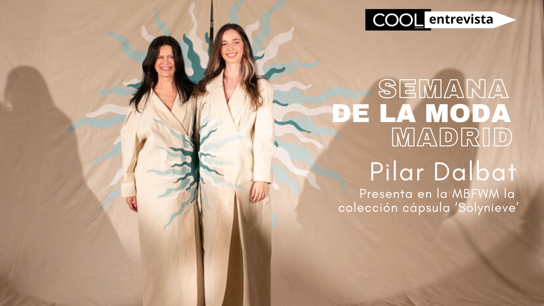 Pilar Dalbat con Palito, sobrina de Miguel Bosé, en la MBFWM: «Sus ilustraciones dan vida a cada prenda»