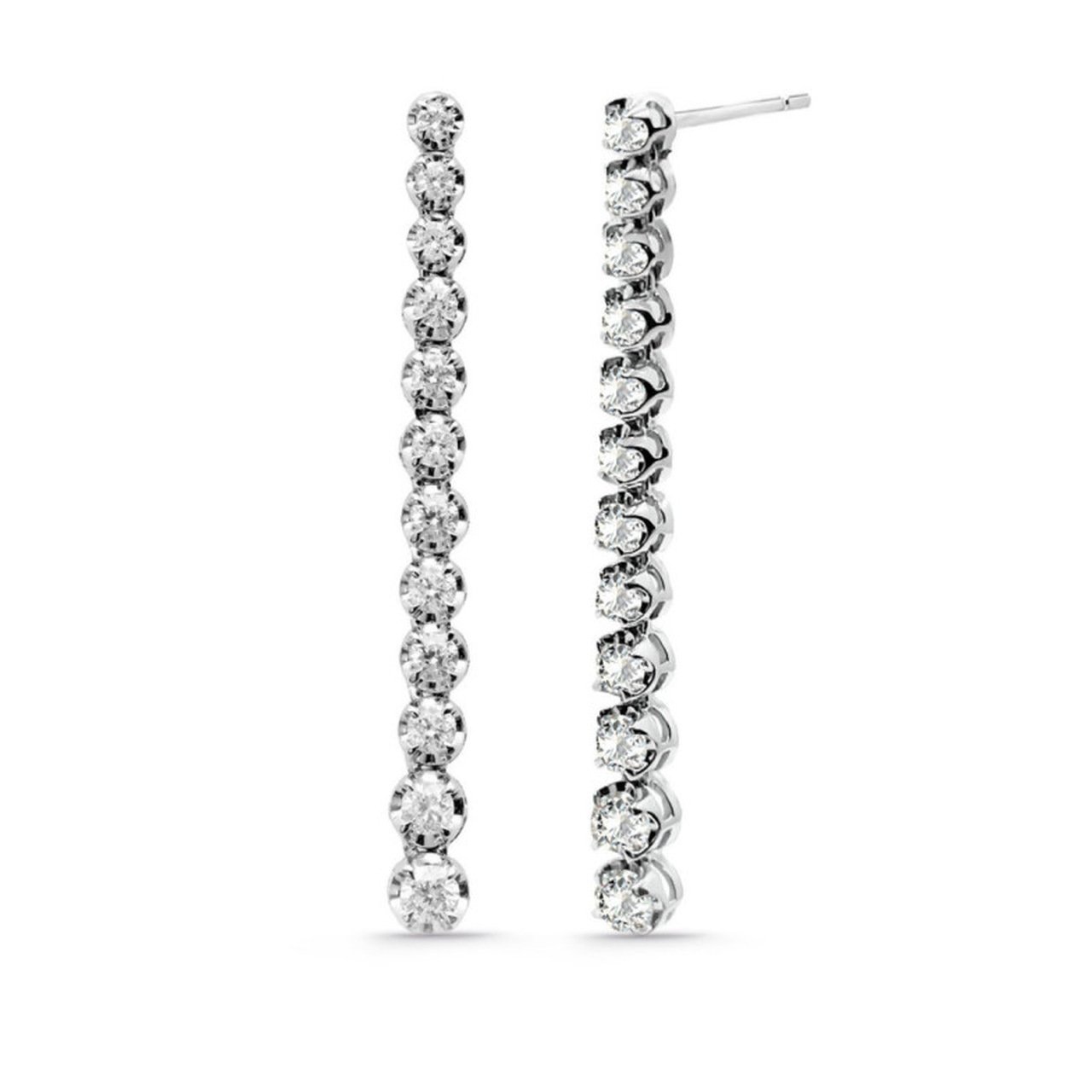 pendientes largos diamates riviere