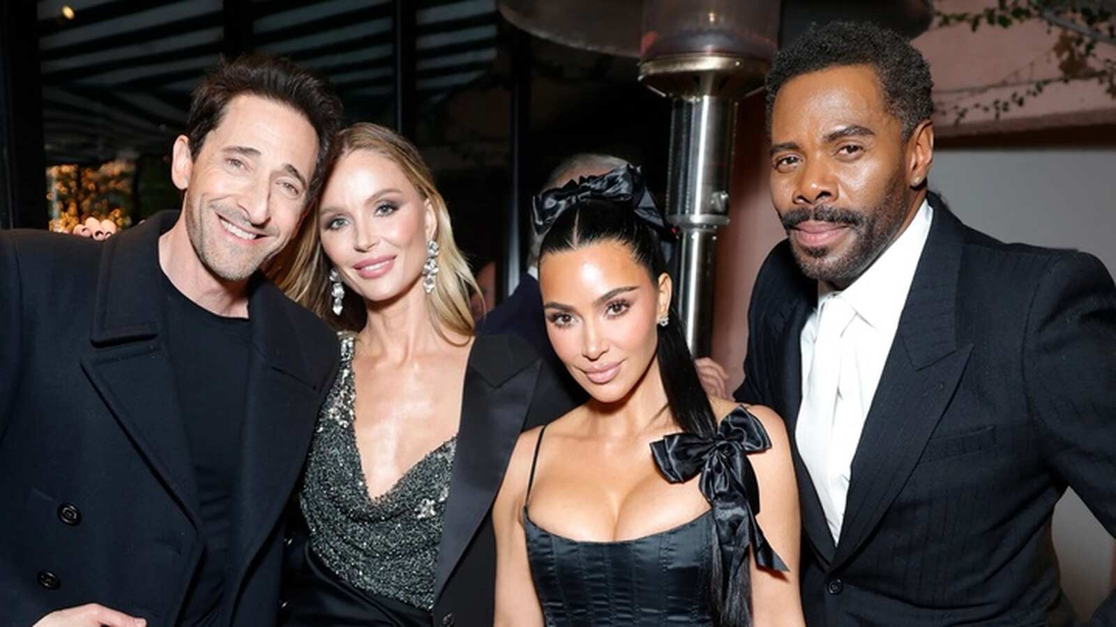 Adrian Brody y Kim Kardashian en la fiesta de Chanel