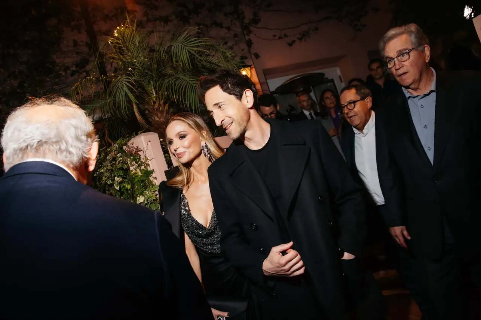 Adrien Brody en la fiesta previa a los Oscar