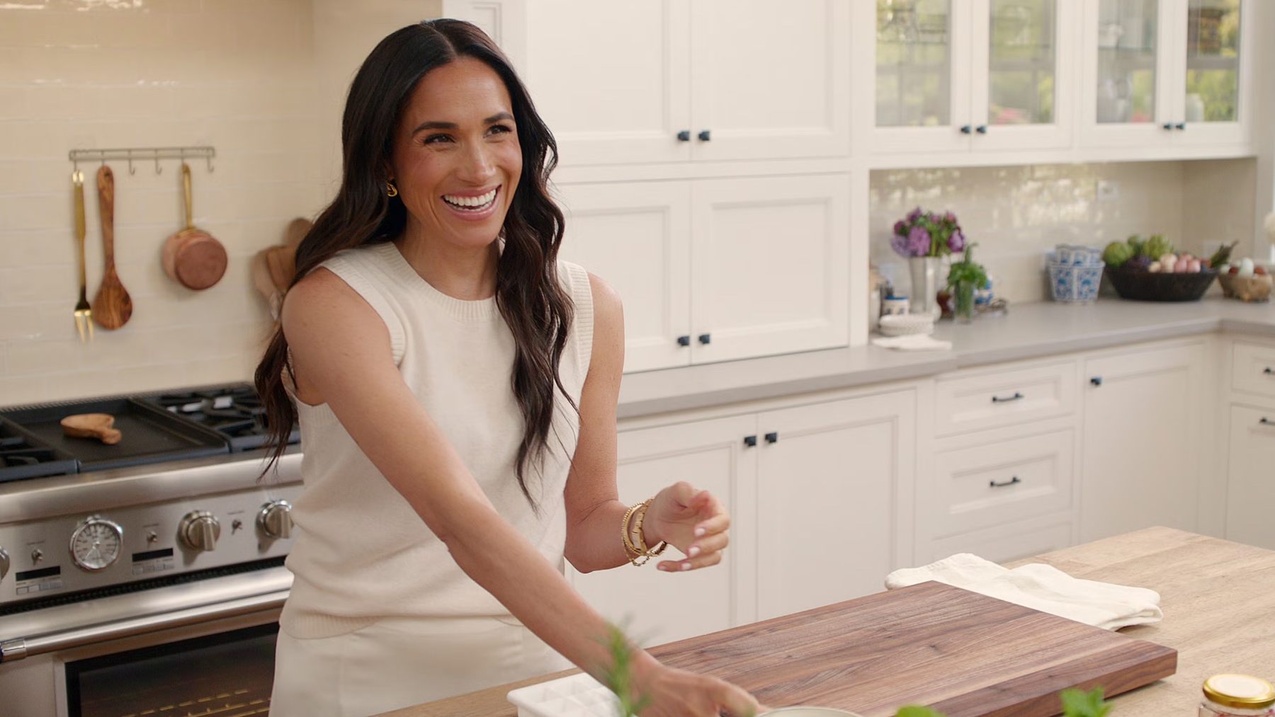 Meghan Markle cocinando en su reality