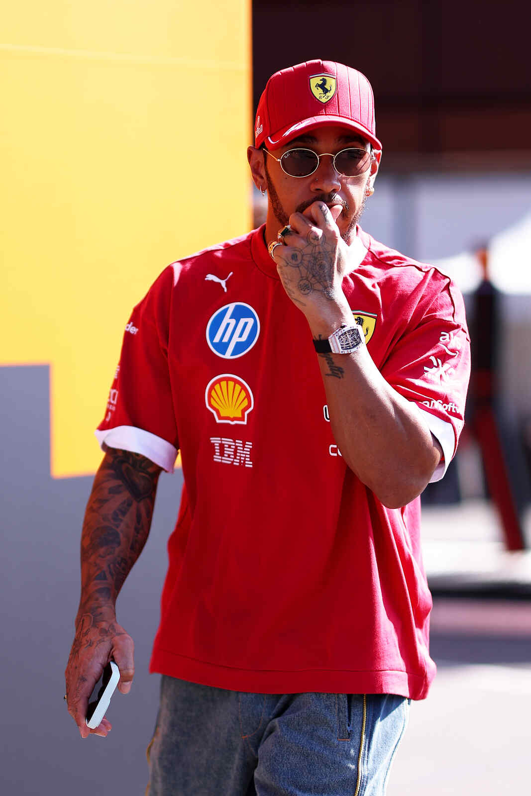 Hamilton con su nuevo reloj