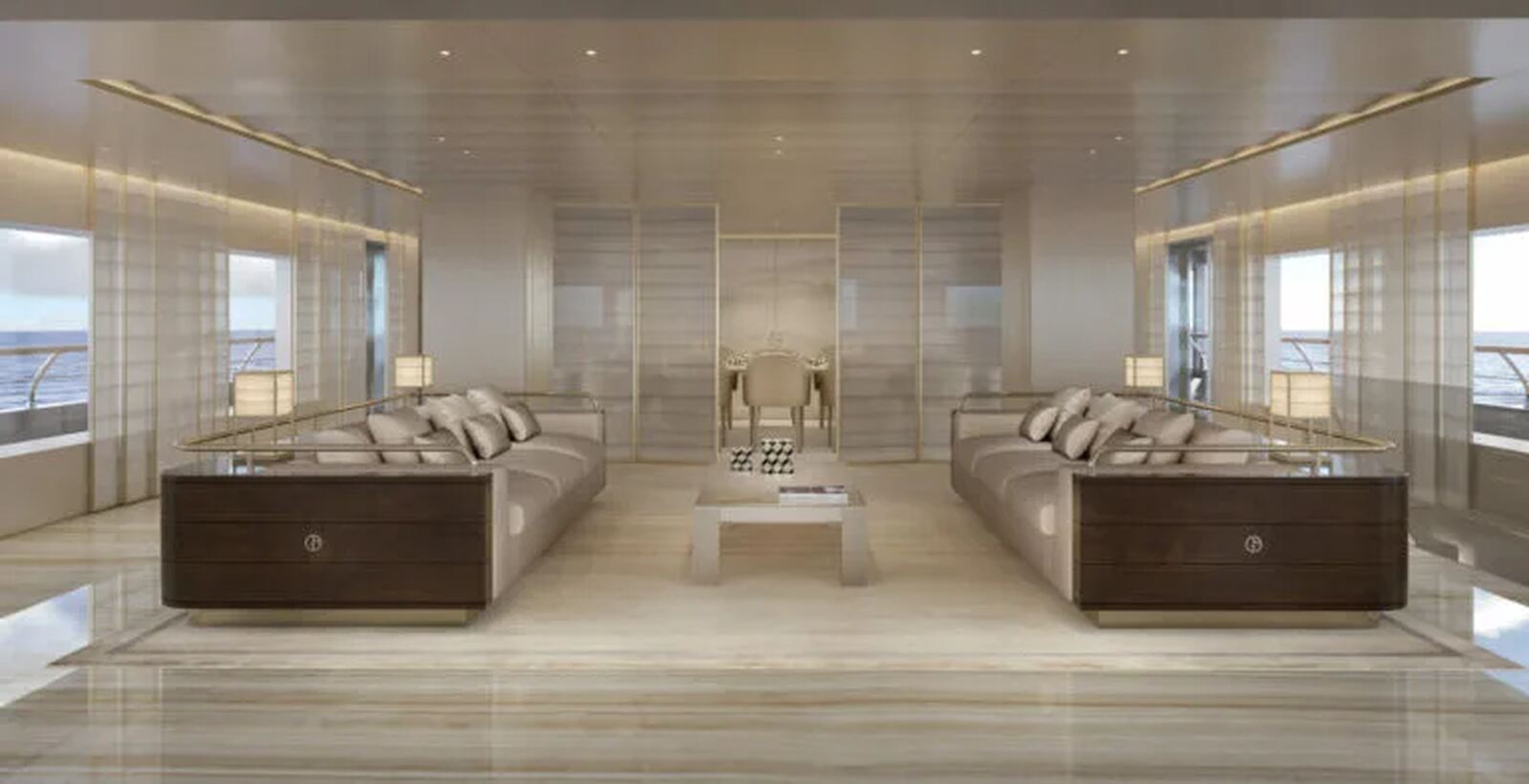 Interior del nuevo superyate italiano