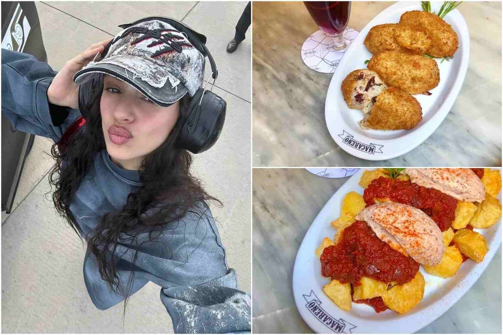 Rosalía enseñando uno de sus restaurantes favoritos de Madrid