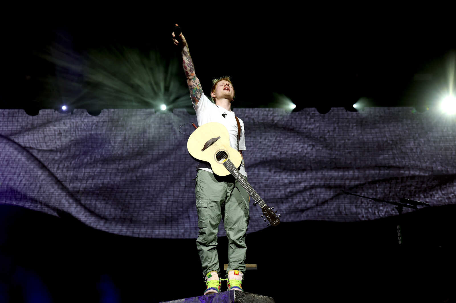 Ed Sheeran en un concierto