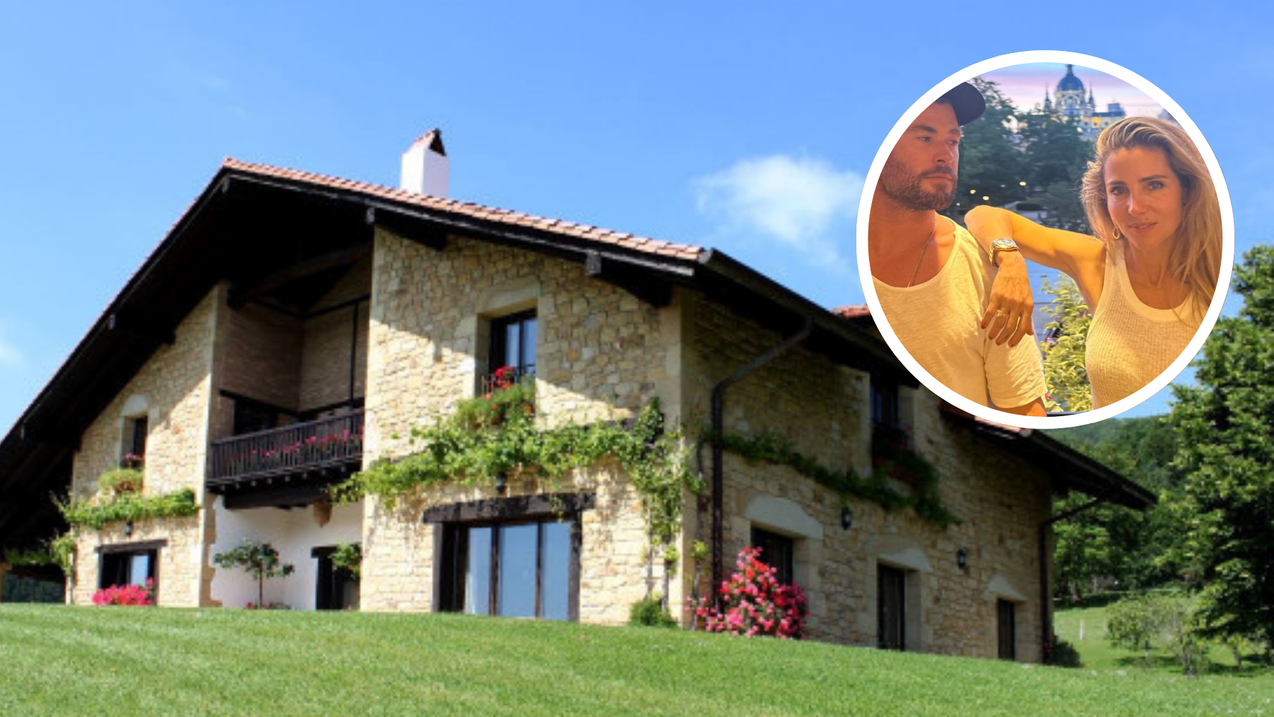 El caserío donde se alojaron Elsa Pataky y Chris Hemsworth en el País Vasco se alquila por 4.500€ la noche