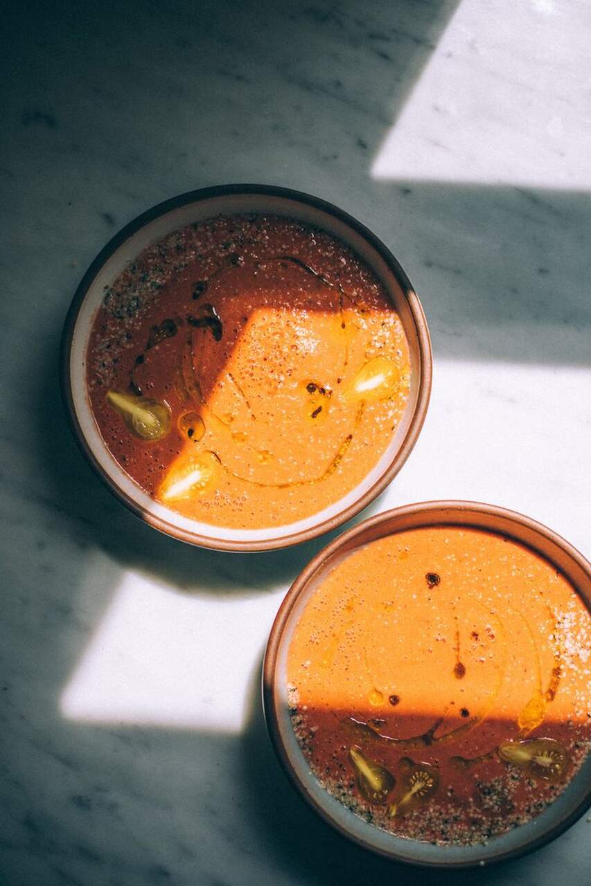 gazpacho snacks saludables, nutricionista