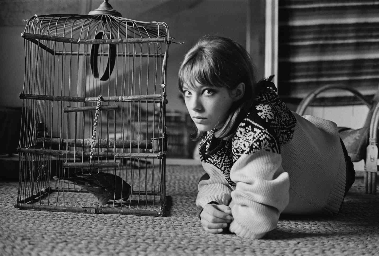 Jane Birkin en blanco y negro