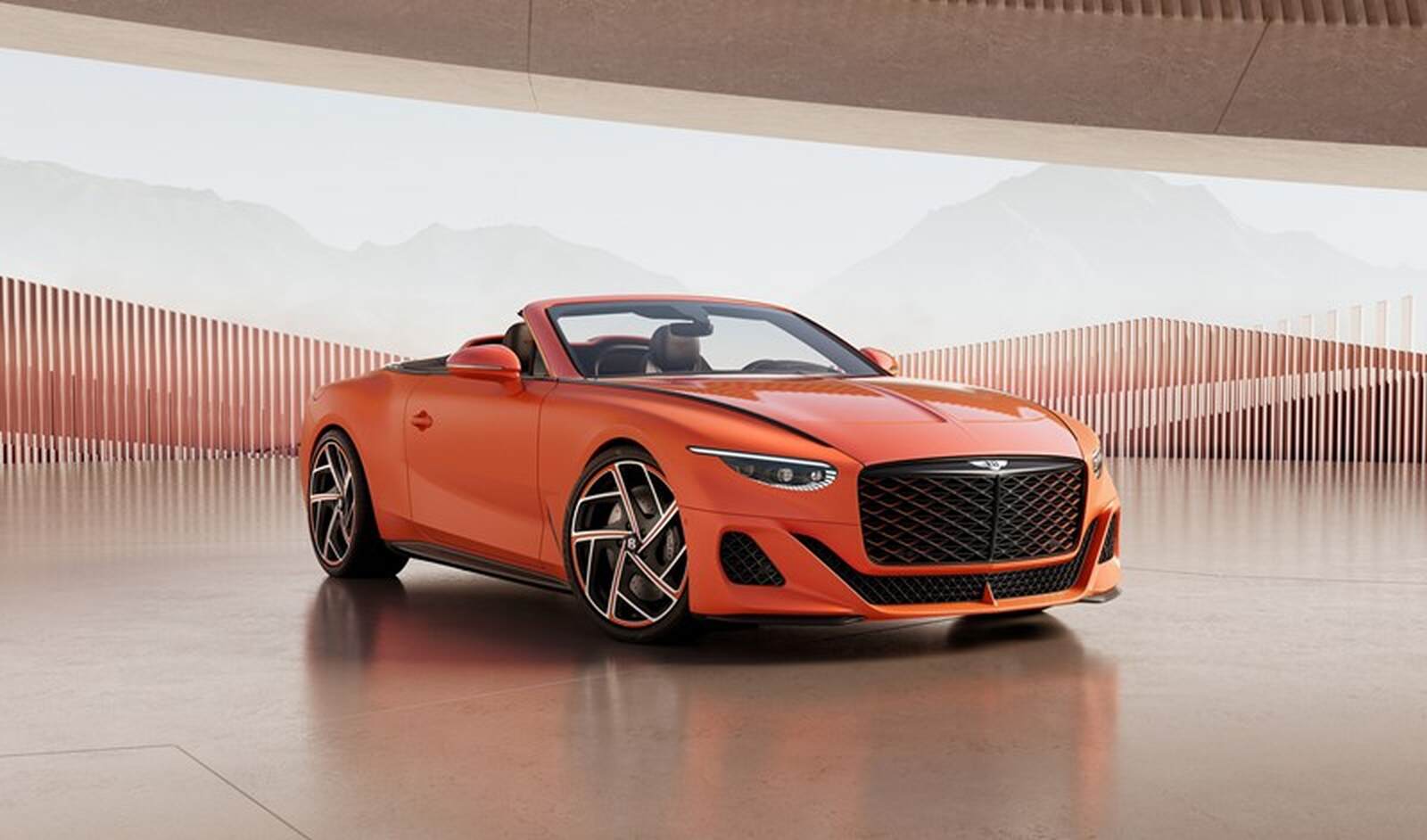 Bentley de color naranja