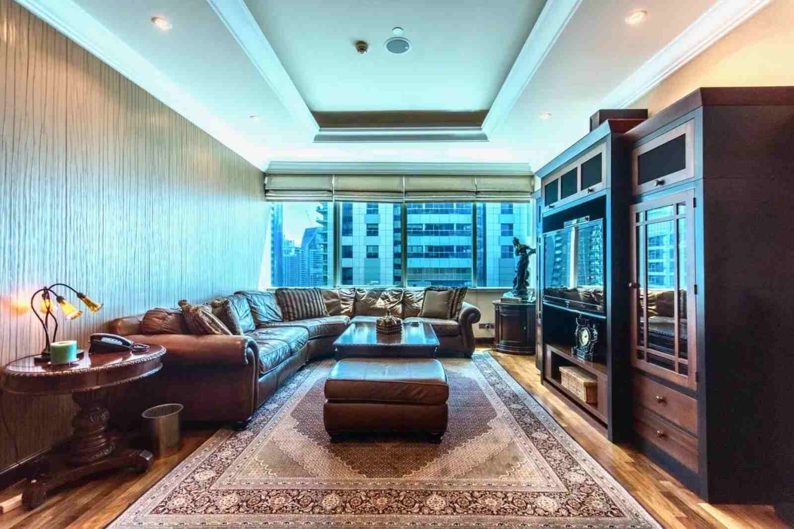 Salón de la casa de Federer en Dubái