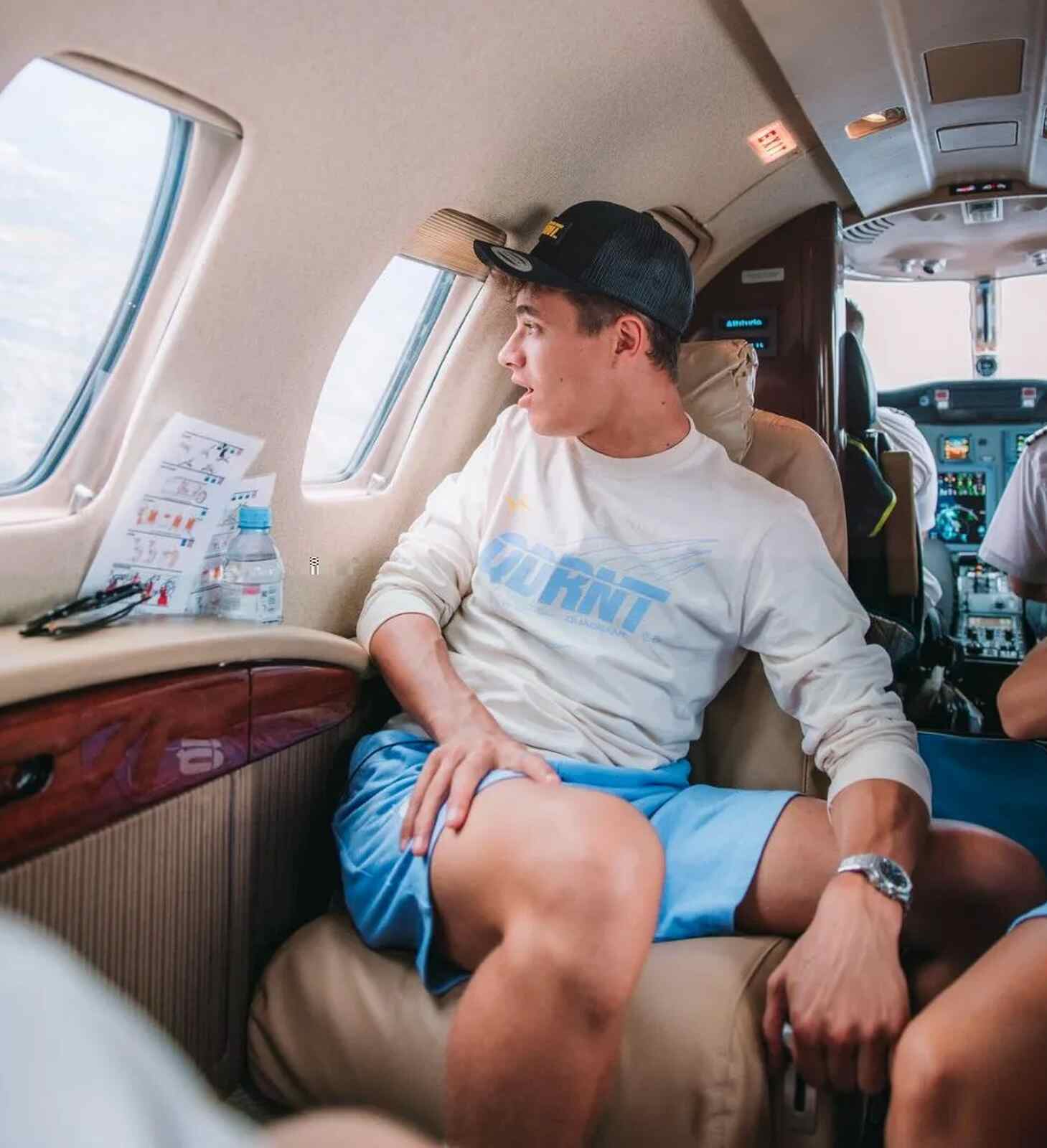 Lando Norris en el un jet privado