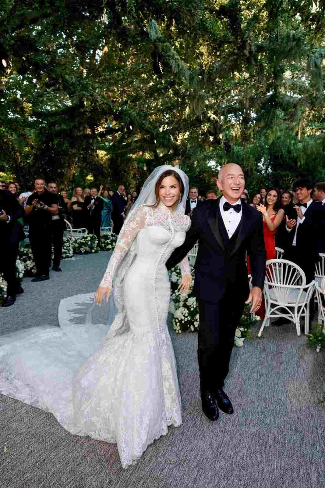 Jeff Bezos y Lauren Sánchez como recién casados