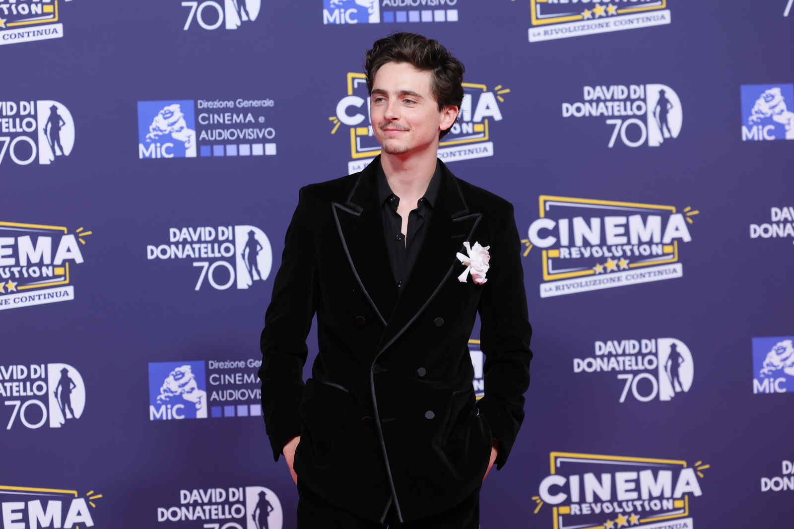 Timothée Chalamet posando