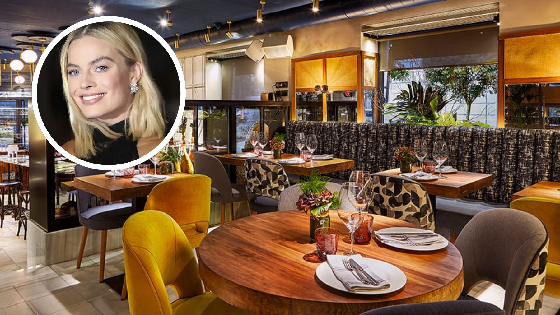 Margot Robbie en Madrid comiendo en Arzabal
