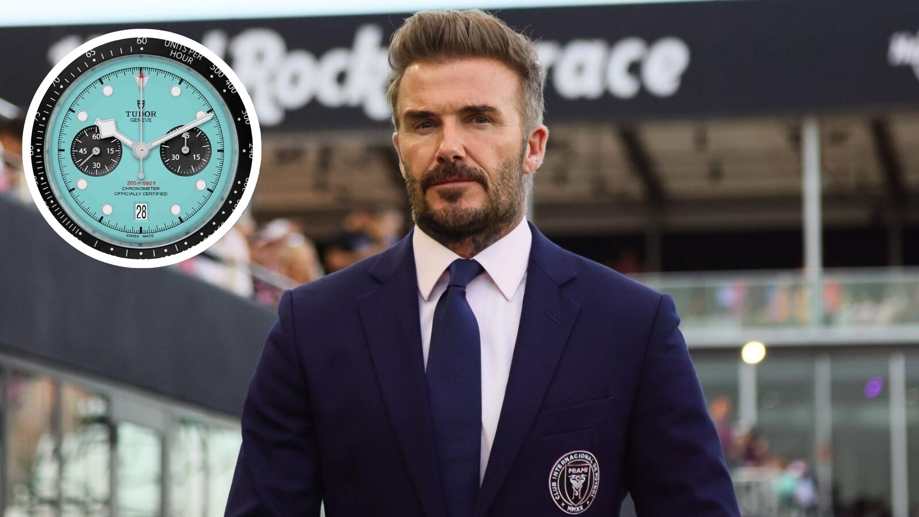 Así es el reloj turquesa con el que David Beckham nos ha deleitado en el Mundial de Clubes